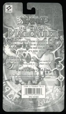 Yu-Gi-Oh! Magic Ruler Unlimited Blister Booster Pack 2002 Square Konami Logo - Image 2