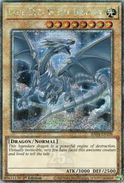 yugioh BLUE-EYES WHITE DRAGON RA04-EN108 Quarter Century Secret Rare ENGLISCH - Image 1