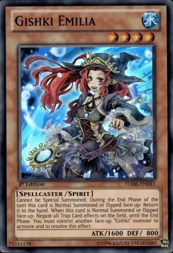 Gishki Emilia - Super Rare 1st Edition HA06-EN041 - LP - YuGiOh - Image 1