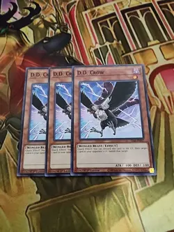3X D.D. Crow STAS-EN017 Common 1st Edition NM Yugioh - Image 1