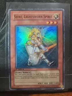 Yugioh Shire, Lightsworn Spirit SOVR-EN082 Super Rare LP - Image 1