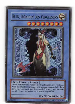 Yugioh RUIN, KONIGIN DES VERGESSENS , soi-de034 Super Rare deutsch Excellent - Image 1