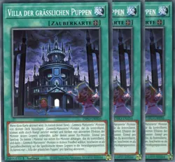 yugioh 3x Villa der grasslichen Puppen INFO-DE056 COMMON 1AUFLAGE DEUTSCH - Image 1