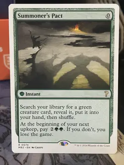Summoner's Pact White Border Mystery Booster 2 MTG Magic Card - Image 1