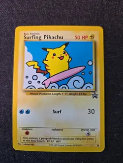 Surfing Pikachu #28, Pikachu 1, 27, 4 - Wizards Black Star Promo Pokemon Cards - Image 2