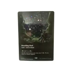 MTG Edge of Eternities Breeding Pool Borderless, Galaxy Foil, #373 Rare Card - Image 1