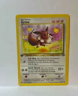 Pokemon TCG Eevee Jungle 51/64 1st First Edition Card NM - Image 1