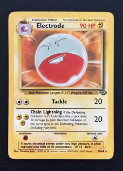 Pokemon TCG Electrode Non-Holo Card Jungle 18/64 MP Condition - Image 2