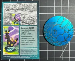 OPENED Pokemon TCG Prismatic Evolutions Umbreon Tin w/ Art Card & Coin, No Packs - Image 4