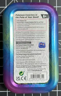 OPENED Pokemon TCG Prismatic Evolutions Umbreon Tin w/ Art Card & Coin, No Packs - Image 5