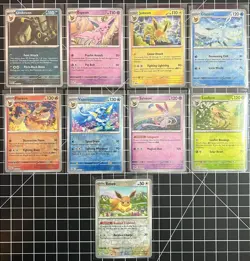 Eevee & Eevee Evolution Reverse Holo 9 Card Set: NM Pokemon TCG Prismatic SV8.5 - Image 1