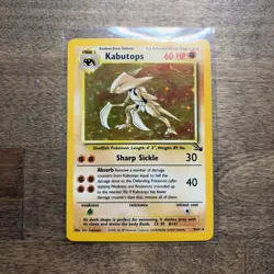 Pokemon TCG Kabutops Holo Rare Card 9/62 Fossil Unlimited 1999 - LP Condition! - Image 1