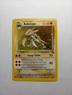 Pokemon TCG Kabutops Holo Rare Card 9/62 Fossil Unlimited 1999 - LP Condition! - Image 2