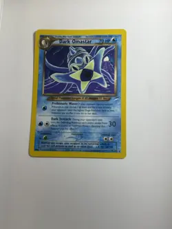 Pokemon TCG Dark Omastar Neo Destiny Card 19/105 Unlimited Rare - Image 1
