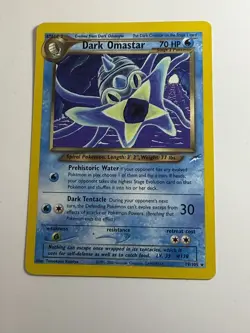 Pokemon TCG Dark Omastar Neo Destiny Card 19/105 Unlimited Rare - Image 2