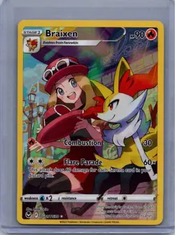 Braixen TG01/TG30 - Pokemon TCG Silver Tempest Trainer Gallery Holo Card NM - Image 1