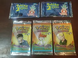Misty brock Lt Surge Gym Heroes wrapper Pokemon Pokemon 2000 NO cards empty - Image 1