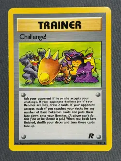 Challenge! 74/82 Base Set Team Rocket Uncommon Pokemon TRAINER Card 2000 NM - Image 1