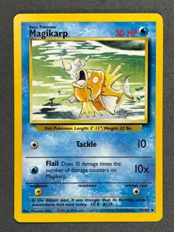 Magikarp 35/102 Base Set Series UNCOMMON Basic POKEMON CARD 1999 - LP - Image 1