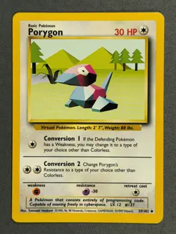 Porygon 39/102 Base Set Series UNCOMMON Basic POKEMON CARD 1999 - NM - Image 1