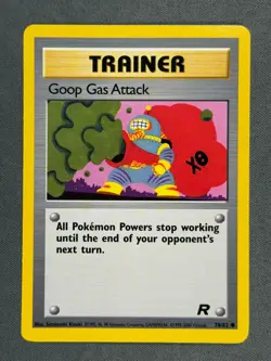 Goop Gas Attack 78/82 Base Set Team Rocket Common Pokemon TRAINER Card 2000 NM - Image 1