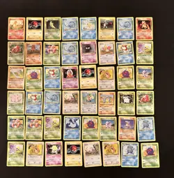 Pokemon TCG Vintage Lot Base Set 2, 48 Cards Heavily Played - Image 1