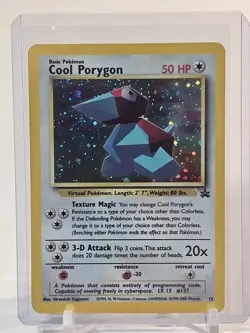Cool Porygon #15 Holo 1999-2000 Black Star Promo Pokemon Card TCG - Image 1