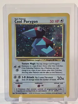 Cool Porygon #15 Holo 1999-2000 Black Star Promo Pokemon Card TCG - Image 2