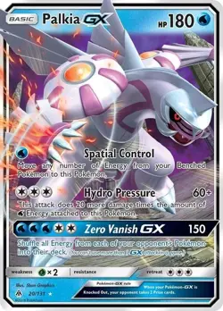 Palkia GX - 20/131 - Pokemon Forbidden Light Sun & Moon Ultra Rare Card NM - Image 1