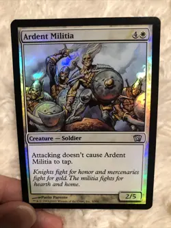 Ardent Militia FOIL 8th Edition NM White Uncommon MAGIC MTG CARD - Image 1