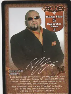WWE: Tazz Superstar Card (SS2) for Tazz [Played] Raw Deal Wrestling WWF - Image 1