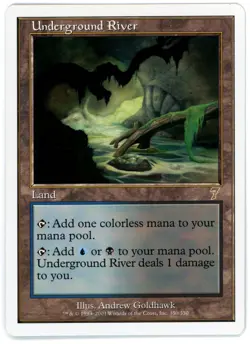 1X UNDERGROUND RIVER [7ED - SEVENTH EDITION] - MTG VINTAGE CARD [LIGHT PLAYED] - Image 1