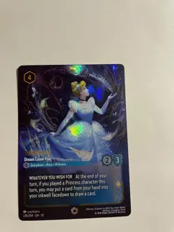 Lorcana Wispers in the Well Cinderella Dream come true Full Art Card - Image 1