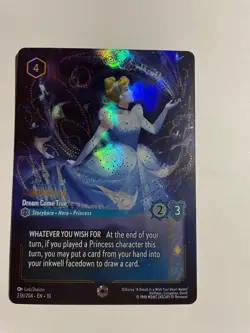 Lorcana Wispers in the Well Cinderella Dream come true Full Art Card - Image 2