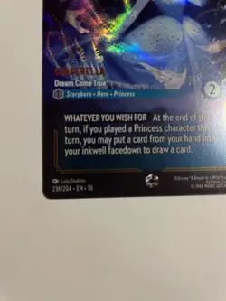 Lorcana Wispers in the Well Cinderella Dream come true Full Art Card - Image 3