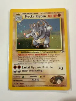 Pokemon Card Basic Brock's Rhydon 2/132 Foil Holo - Image 1