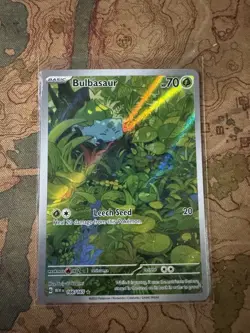 Pokemon Bulbasuar 151 TCG Art Rare Card #166/165 NM/Mint+ Condition - Image 1