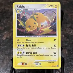 2008 Raichu 8/100 Holo Diamond & Pearl Stormfront Pokemon Trading Card Game | MP - Image 1