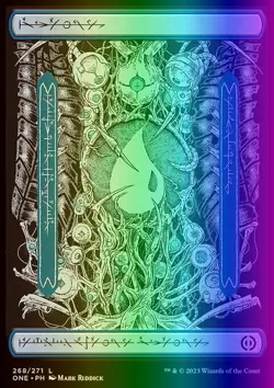 MTG Magic the Gathering Island (268/530) Phyrexia All Will Be One LP FOIL - Image 1