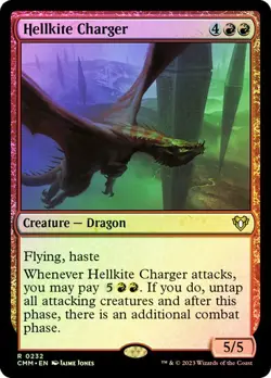 Magic The Gathering MTG HELLKITE CHARGER FOIL Commander Masters NM - Image 1