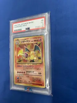 1996 Pokemon Japanese Base Set #6 Charizard Holo PSA 3 Slab - Image 3