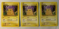 3X Pokemon TCG Pikachu XY Evolutions 35/108 Regular Common LP - Image 1