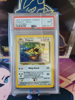 Pokemon TCG Jungle Set Pidgeot 8/64 Holo Rare No Set Symbol Error CRACKED SLAB - Image 1