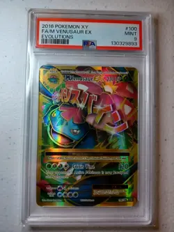 PSA 9 Mint Pokemon XY Venusaur Ex Evolutions #100 Full Art M English - Image 1