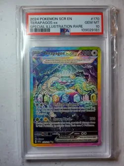 PSA 10 Gem Mint Pokemon Stellar Crown Terapagos Ex 170 Special Illustration Rare - Image 1