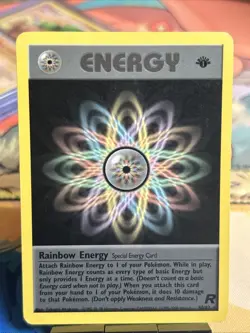 Rainbow Energy 80/82 Team Rocket 1st Edition Rare Pokemon - Image 1