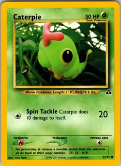 Caterpie 53/75 Neo Discovery Pokemon TCG NM - Image 1