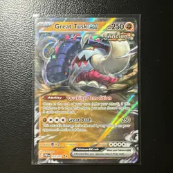 Great Tusk EX 53/91 Pokemon TCG Paldean Fates Double Rare - NM - Image 1