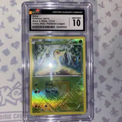 Snivy (2011) Pokemon League - Black & White - 1/114 Cross Hatch Rev Holo GM 10 - Image 2