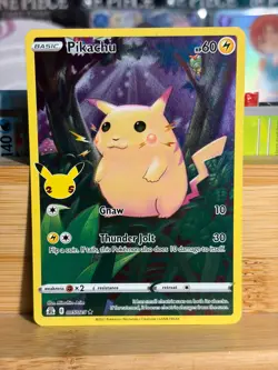 Pikachu 005/025 Celebrations Full Art Rare Pokemon 25th Anniversary TCG LP - Image 1